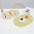thumbnail image 6 of Dream Lifestyle Placemat Cotton Yarn Oval Place Mat Heat Resistant Kitchen Table Mats Non-slip Heat Resistant Soup Plate Bowl Mat Coaster for Party Restaurant Dining Table Home Decor 19.7"x13.8", 6 of 8