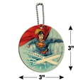 thumbnail image 3 of Superman Solitude Round Wood Luggage Card Suitcase Carry-On ID Tag, 3 of 5