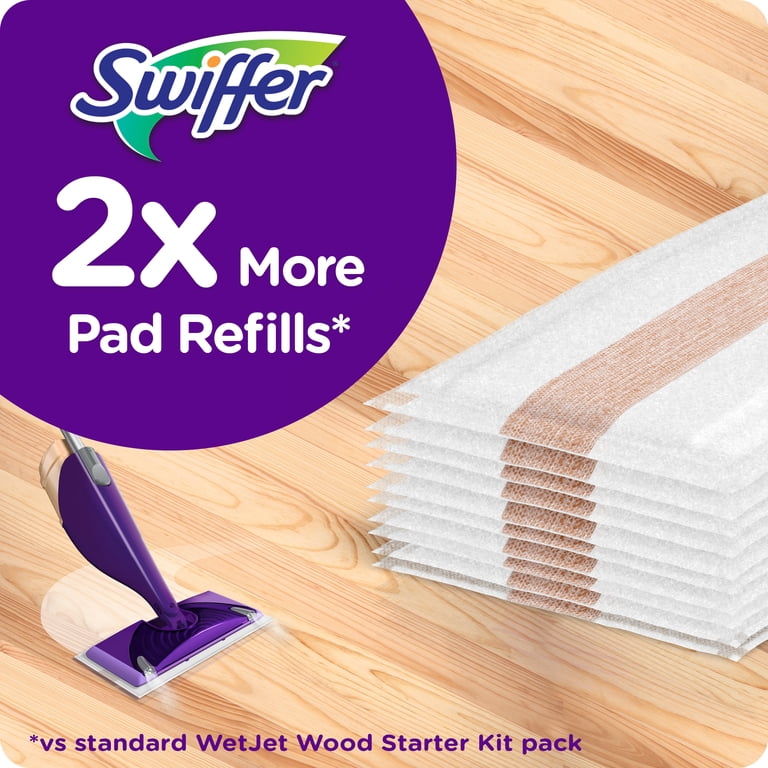 Recharges Lingettes Swiffer WetJet X10 - Pour Tous Types De Sols (bois, Carrelage, Vinyle, Etc.), Nettoyage Rapide
