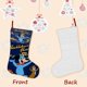 thumbnail image 3 of El Show de Huckleberry Hound Tema: Calcetines de Navidad, fino lino blanco para colgar en escaleras y chimenea, decoración navideña para el hogar, regalo de Navidad.54cm×38cm, 3 of 5