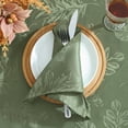 thumbnail image 2 of Elrene Home Fashions Juego De Servilletas De Tela De Damasco Jacquard Con Hojas Tejidas Elegantes Para Otoño/Cosecha/Acción De Gracias, 17" X 17", Paquete De 8, Color Oliva, 2 of 5