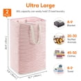 thumbnail image 4 of Cesto de ropa Lifewit, grande, plegable, paquete de 2 unidades, 160 L, rosa y azul, 4 of 9