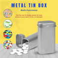 thumbnail image 3 of 2.75" Pocket-Sized Gum Tin, Metal Case, Flip-Top Lid, Sweda, Pack of 12 - Silver Tone, 3 of 10