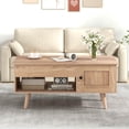 thumbnail image 5 of Costway Lift Top Coffee Table with Storage Hidden Compartment Cabinet & Open Shelf Natural, 5 of 10