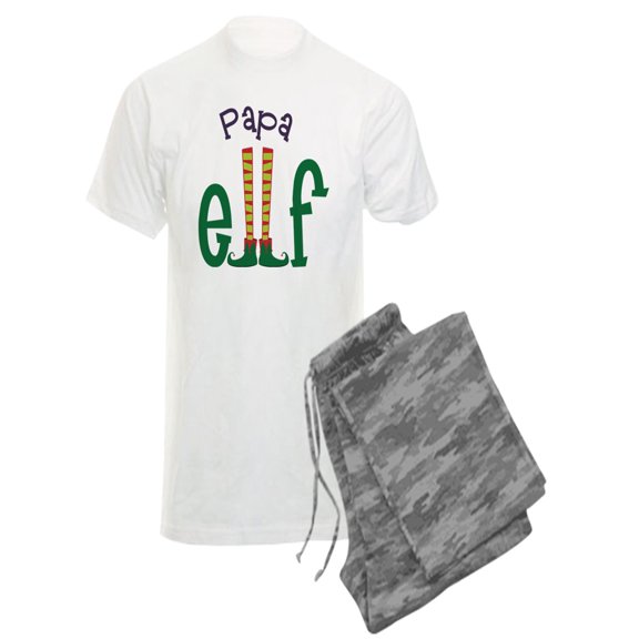 CafePress - Papa Elf - Men's Light Pajamas