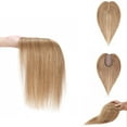 thumbnail image 5 of MY-LADY Woman 100% Remy Real Topper Human Hair Hair Extensions Natural Daily Hair Wigs Straight Hair Piece #06 Light Brown 12inch, 5 of 8