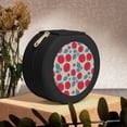 thumbnail image 6 of Yiaed Tomato Print Travel Jewelry Case Bridesmaid Gift Boxes Jewelry Travel Organizer Small Round Jewelry Box Mini Storage-Black, 6 of 7