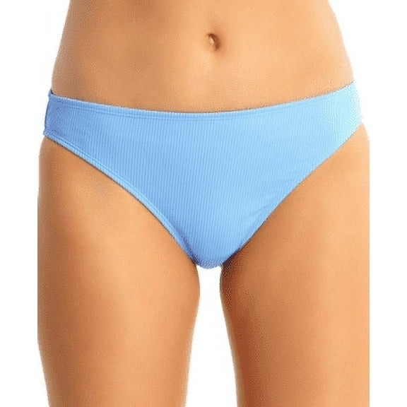 California Waves SURF BLUE Ribbed Hipster Bikini Swim Bottom, US X-Large