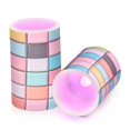 thumbnail image 7 of Yayeee Flameless Candles with Remote Flickering Battery Operated Multi Color Changing, Colorful Checkered Pattern, 7 of 7