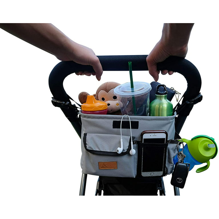  MCHIVER Anchors Baby Stroller Organizer with Adjustable Straps  Non-slip Stroller Caddy with Cup Holders Large Capacity Stroller Bag for  Toy Snacks Phone Baby Essentials : Baby