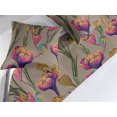 thumbnail image 2 of Tulip Bed Runner Set, Vintage Design Pop Art Flowers Retro Pattern Floral Boho on Polka Dots, Decorative Bedding Scarf & 2 Pillow Shams for Hotels Homes, King, Pink Quartz and Fawn, by Ambesonne, 2 of 3