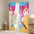 thumbnail image 3 of Erosebridal Ice Cream Drip Dessert Boy Black Out Curtains,Teens Sport Baseball Letter Monogrammed B Curtains Pack of 2 (42x63 Each), 3 of 6