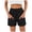 Black, variant on GEWSEY Women's Linen Shorts Casual Summer Shorts High Waisted Comfy Pull On Shorts with Pockets (Army Green, M)