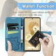 thumbnail image 5 of TECH CIRCLE Wallet Case for Google Pixel 8,Butterfly Flower Embossed PU Leather TPU Inner Shell Magnetic Flip Stand Card Slots Shockproof Protective Phone Cover for Google Pixel 8 2023 6.2",Blue, 5 of 7