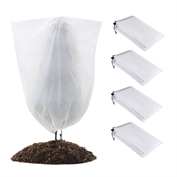 TELOLY Frost Cloths for Outdoor Plants,Insulation Plant Covers Freeze Protection,Breathable Tree Covers Freeze Protection,80cm60cm
