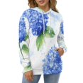 thumbnail image 4 of Blue Floral Bouquet Pattern-1 3D Print Hoodie Men Women Autumn Thin Pullover Sweatshirt Vintage Streetwear Tops, 4 of 6