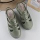 thumbnail image 3 of Sandalias de verano para mujer, zapatos de mujer huecos informales de Color sólido, sandalias de punta plana de moda, 3 of 5