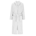 thumbnail image 5 of ATOGUTA Hooded Bathrobe for Girls Kids Boys Fleece Robe Hooded Soft Warm Bathrobes Pajamas Sleepwear for Children Size 5T-15, White, 5 of 5