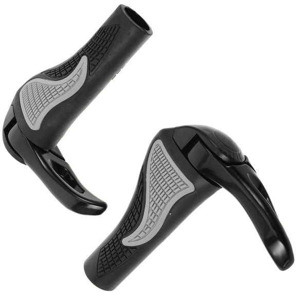 TAILTOSS 1 Pair Ergonomic Silicone Horn Shape Mountain Bike Handlebar Grips for Mountain Biking 5.5x3.9x1.2in