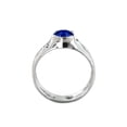 thumbnail image 4 of 14K White Gold 1.00 ctw Lab Created Blue Sapphire Ring Unique Solitaire Designer, 4 of 4