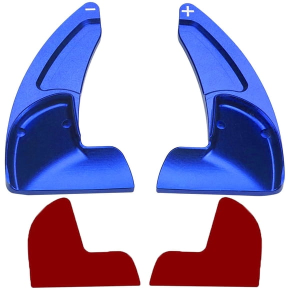 2PCS Interior Accessories Steering Wheel Shift Paddle Extended Shifter Trim Cover for Dodge Challenger Charger Durango RT & Scat Pack 2015-2021, For Jeep Grand Cherokee 2014-2021 Decoration (Blue)