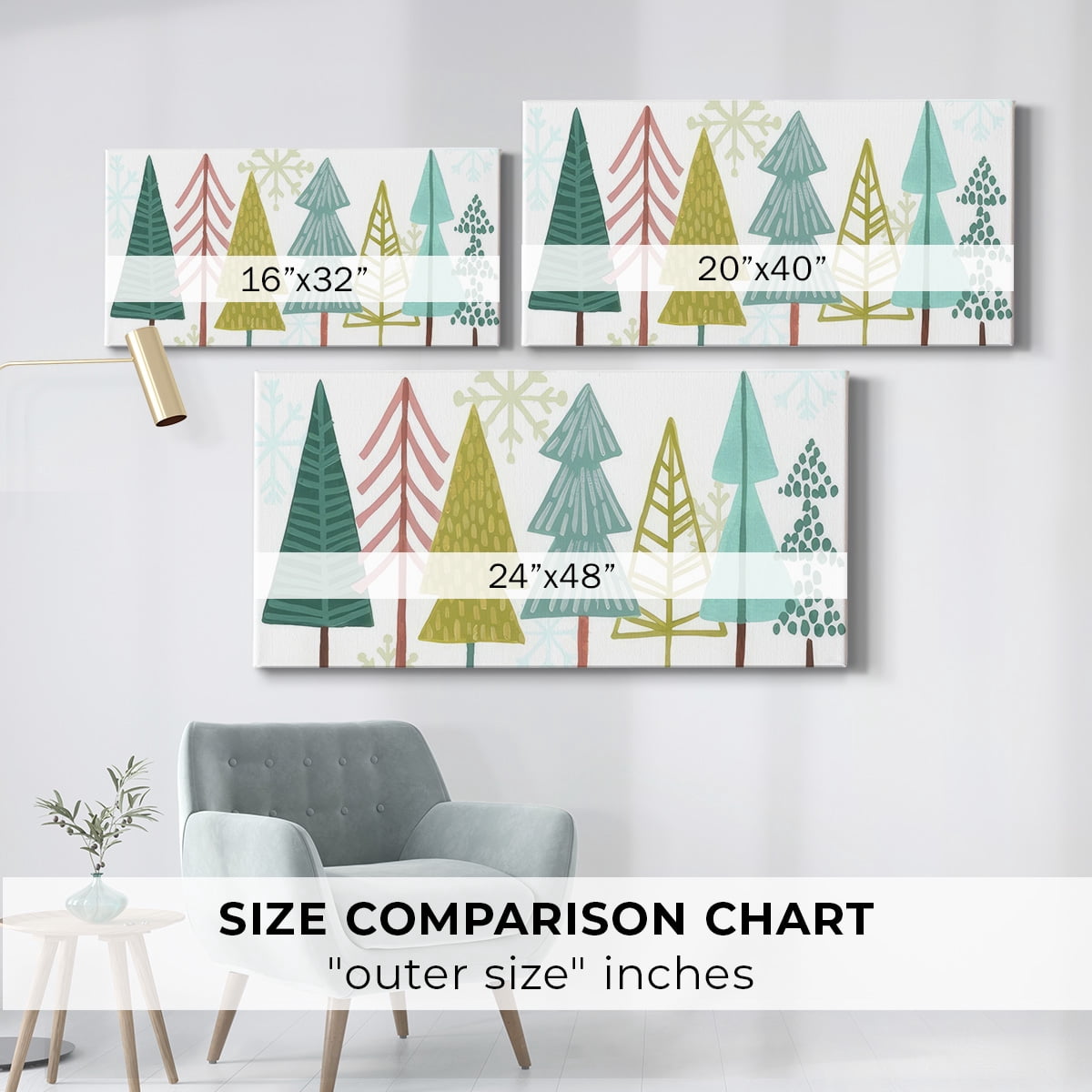Modern Holiday Collection D- Gallery Wrapped Canvas