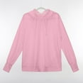 thumbnail image 6 of ITSAME Womens Hooded Sweatshirt, High Neck with Pockets Loose Active Fit Pullover Fashion Hoodie Pink M, 6 of 7