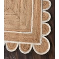 thumbnail image 3 of Kh Handloom Indian Handmade Braided Natural Jute Area Rug, Natural Base Off White Carpet Rugs, 3 of 5