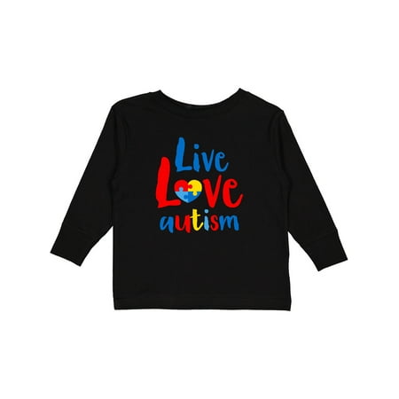 

Inktastic Live Love Autism Gift Toddler Boy or Toddler Girl Long Sleeve T-Shirt