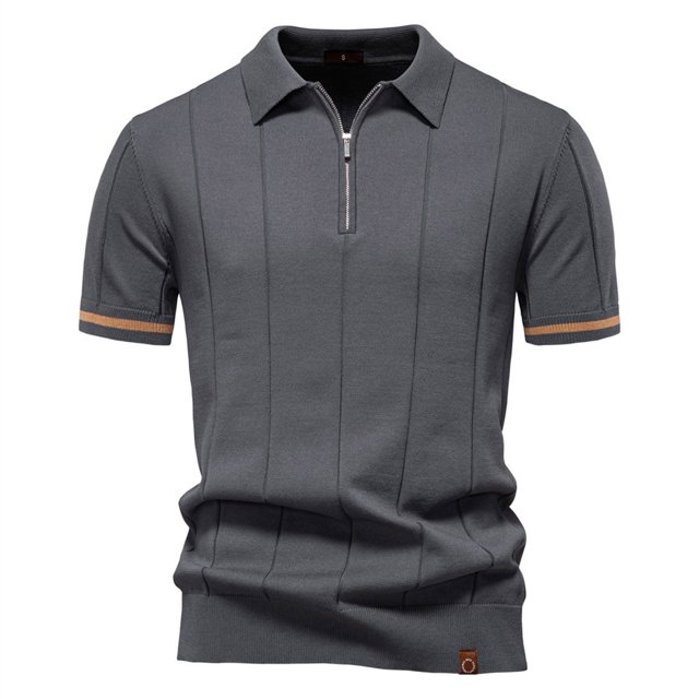 pstuiky camisetas para hombre, Suéter informal de manga corta con cuello vuelto, cómodo y liso para hombre camisas casuales para hombre l