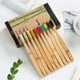 thumbnail image 2 of Cepillo de dientes de madera de 10 piezas, cerdas suaves, agarre cómodo, cepillos de dientes coloridos para la familia, adultos, niños, hogar, viajes,, 2 of 9