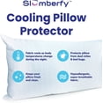 thumbnail image 7 of Queen Size Waterproof Cooling Pillow Protector by Slumberfy - Premium Skin-Safe Pillow Cover with Zipper Closure, Natural Fabric with ArcticTex Cooling Technology, Noiseless Pillowcase: 20x30 in., 7 of 7