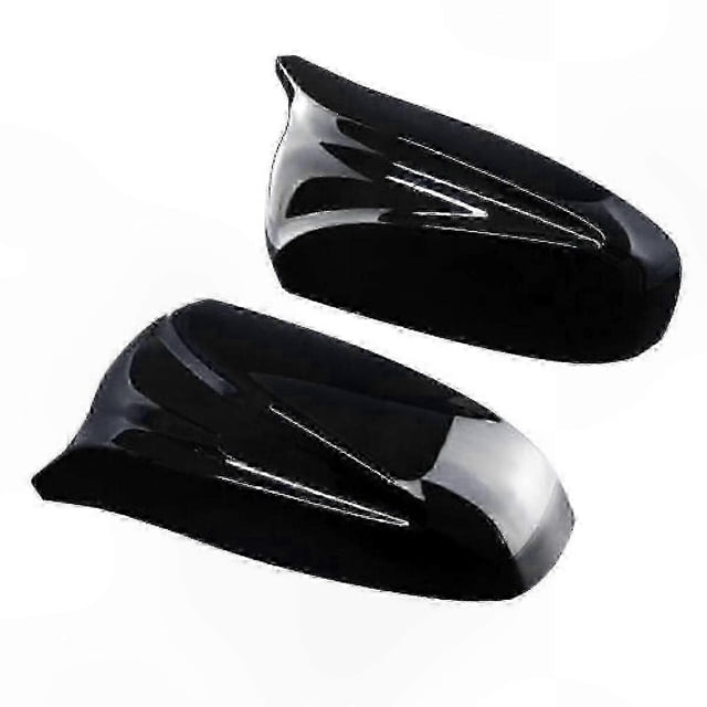 Gloss Black Side Mirror Cover Caps For X5 E70 X6 E71 2007-2013 Left And Right Replacement Trim