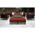 thumbnail image 3 of AMALFI 8 Piece Wicker Patio Furniture Set 08c in Gold and Tangerine, 3 of 7