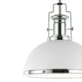thumbnail image 6 of JONATHAN Y Homer 13" 1-Light Modern Industrial Iron LED Dome Pendant, Chrome/White, 6 of 10