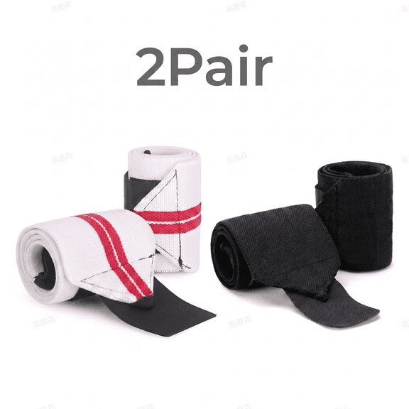 ROSEXIXI Wrist Wraps for Weightlifting 2Pair Heavy Duty Weightlifting Straps with Thumb Loops Elastic Wrist Support and Braces for Gym Powerlifting Bodybuilding Strength Training