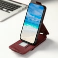 thumbnail image 5 of Designed for iPhone 14 Pro Wallet Case, Premium PU Leather Photo/Card/Cash Slots Kickstand Magnetic Snap Flip Case Cover with Crossbody Strap & Lanyard for iPhone 14 Pro, Winered, 5 of 12