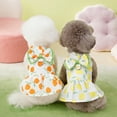 thumbnail image 4 of Puppy Dog Floral Dress, Pup Sundress Cat Vest Shirt Clothes for Small Dogs Cats, 4 of 7