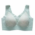 thumbnail image 2 of Lilgiuy Women's Seamless Lace Latex Sports Bra Comfortable Breathable Base Top Underwear，Green，XXL Dresses for 2022, 2 of 3