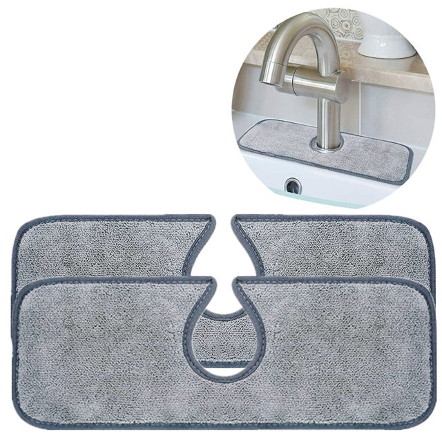 SAYOO Almohadilla Absorbente para Grifo, Almohadilla para Salpicaduras para Lavabo del Inodoro De La Cocina, Alfombrilla para Encimera De Secado De Platos Para Salpicaduras Protector De Goteo SAYOO Home Furnishing