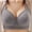 Grey, variant on Red Push Up Bras for Women Lace Back Button Shaping Cup Adjustable Shoulder Strap Large Size Bra