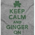 thumbnail image 2 of Keep Calm Ginger On St Pattys Humor Men's Graphic T Shirt Tees Brisco Brands S, 2 of 5