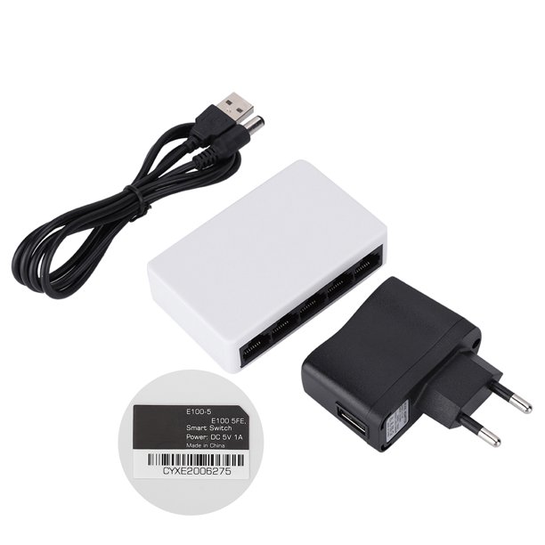 ATTOE 50/60Hz E100‑5 100M Network Switch Hub Adapter Switcher 10Mbps