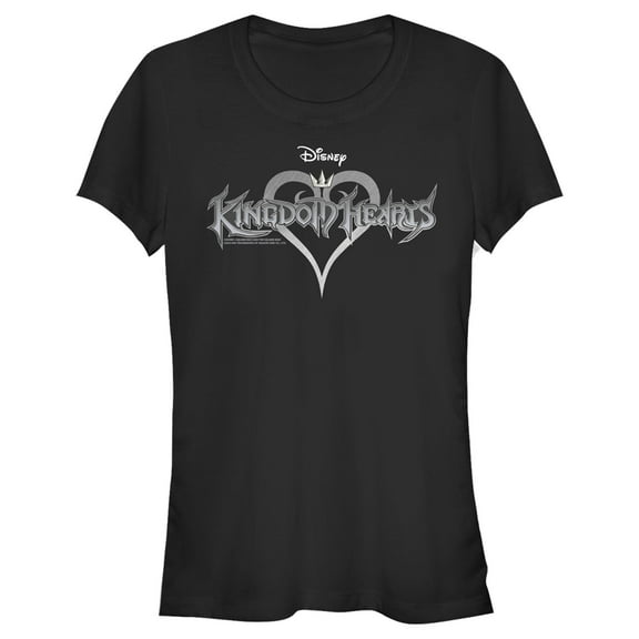 Junior's Kingdom Hearts 1 Game Logo Graphic Tee Black Medium