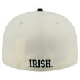 thumbnail image 4 of Men's New Era Cream Notre Dame Fighting Irish Chrome 59FIFTY Fitted Hat, 4 of 5