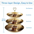 thumbnail image 3 of Alpaca Plastic Discs Jewelry Stand with Iron Pillars - 32cm Height, 21cm/24cm/27cm Plates - Decorative Accessory Holder, 3 of 6