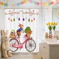 thumbnail image 6 of Lilixerw Easter Cute Rabbit Shower Curtain with 12 Hooks,Spring Shower Curtain,Easter Hanging Egg Scene Curtain,Cloth Fabric Bathroom Decor,47.24x70.87 in,Multicolor, 6 of 6