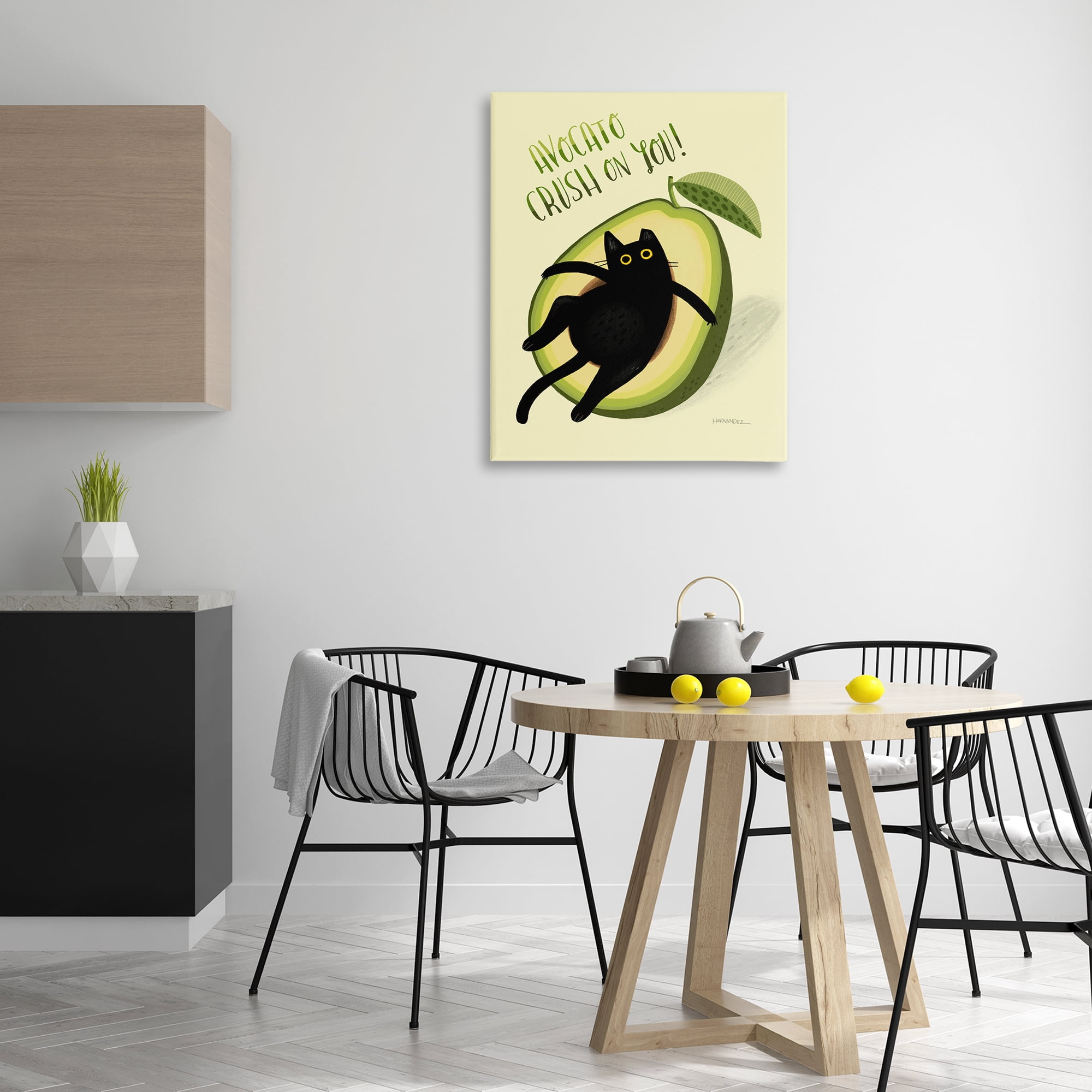 Stupell Industries Avocato Crush on You Animals Painting Wrapped Canvas Art Print Wall Art, 30 x 40