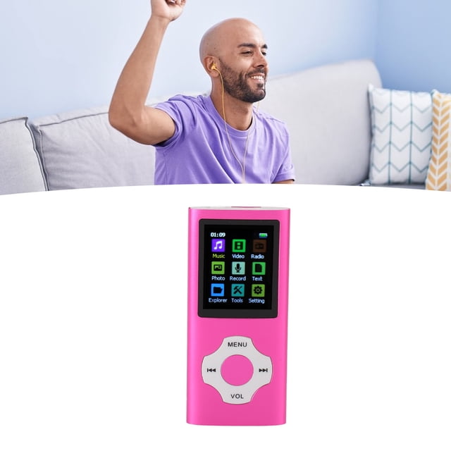 MP3 Player, 1.8in TFT Screen Portable Music Player with 7 Different Sound Modes, 200mAh Battery, Support Electronic Book Recorder, for Entertainment and Learning, Outdoor