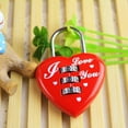 thumbnail image 2 of CSChome Heart Padlock Heart Shape Padlock – 3 Numbers Password Combination Zinc Alloy Luggage Lock, 2 of 7
